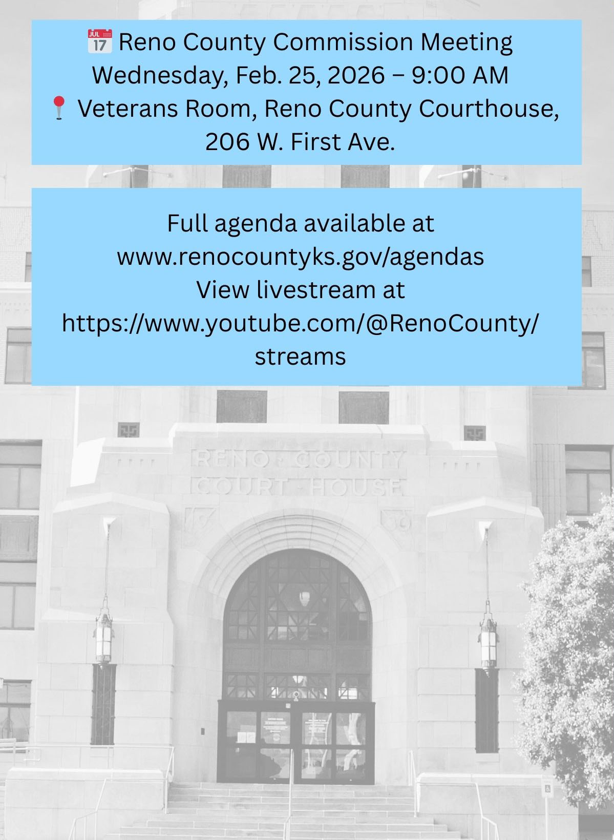 Reno County Commission Meeting Feb. 25, 2026 - News Image
